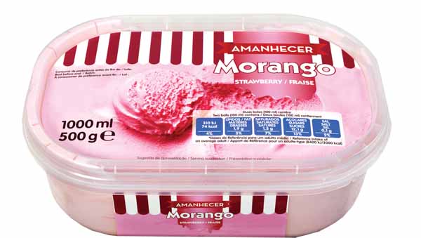 Gelado morango Amanhecer 1lt