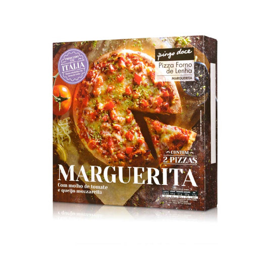 Pizza margarita congelada forno de lenha Pingo doce 2x300g