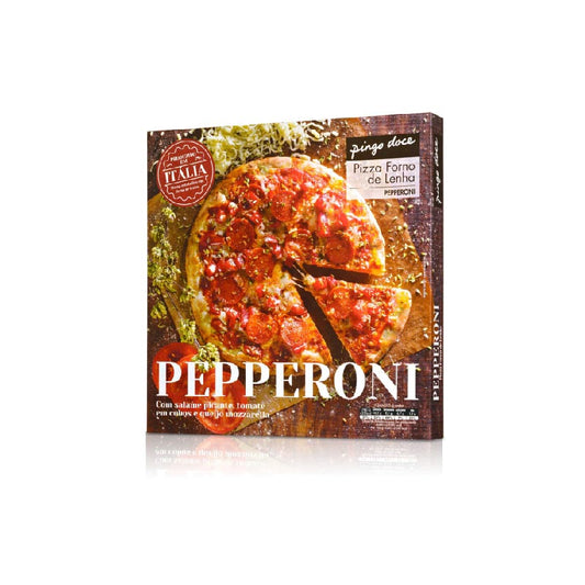 Pizza pepperoni congelada forno de lenha Pingo Doce 350g