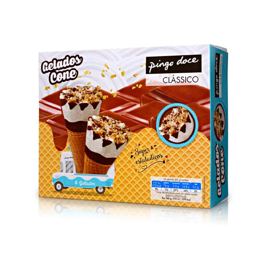 Gelado cone classico Pingo Doce 6x120ml