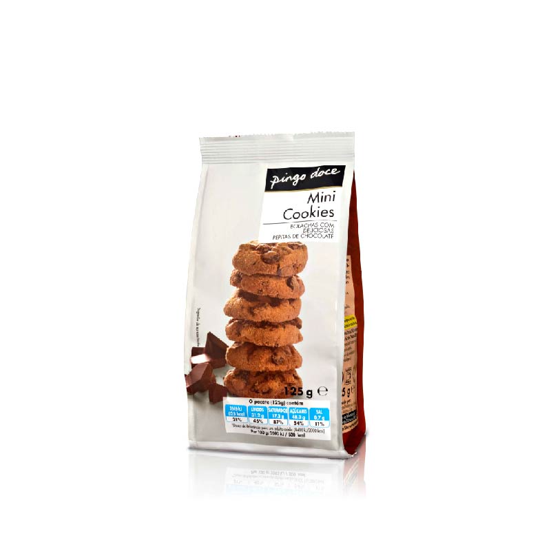 Bolacha mini cookie Pingo Doce 125g