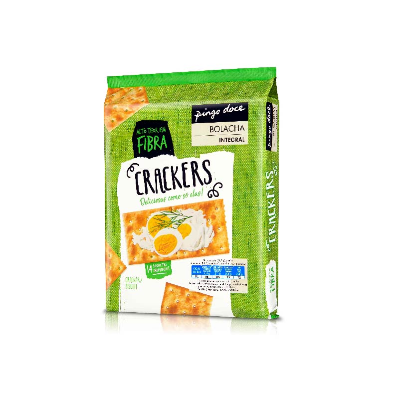 Bolacha cracker integral Pingo Doce 500g