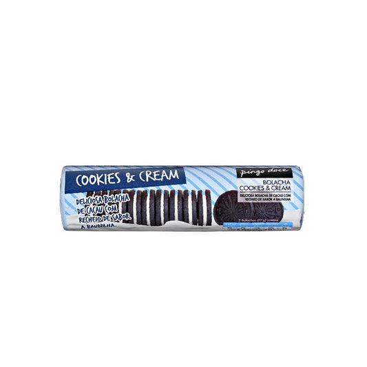 Bolacha  cookies & cream Pingo Doce 154g