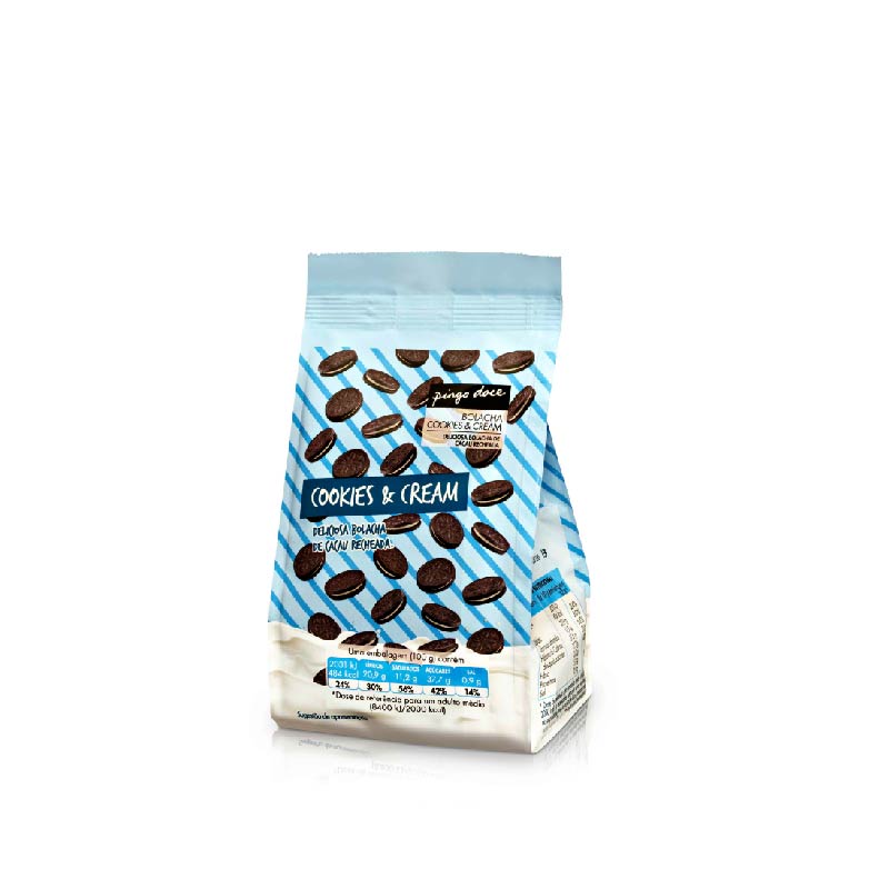 Bolacha mini cookies & cream Pingo Doce 100g