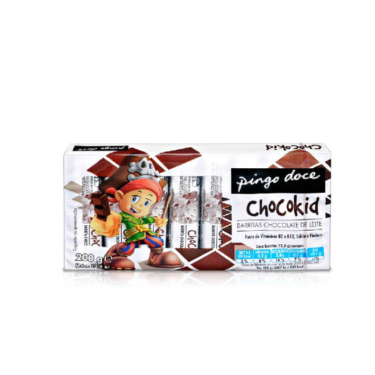 Barritas chocolate leite Pingo Doce 200g