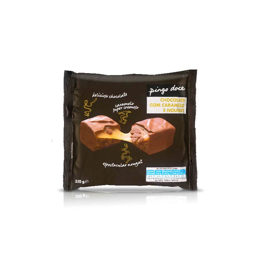 Snack chocolate caramelo e nougat Pingo Doce 350g