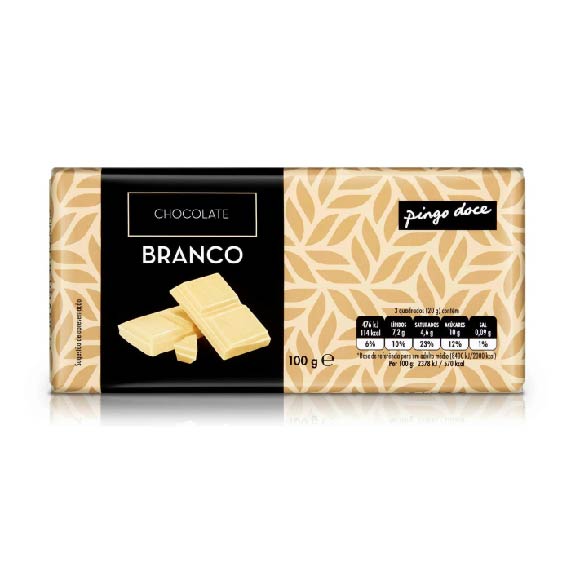 Chocolate branco Pingo Doce 100g