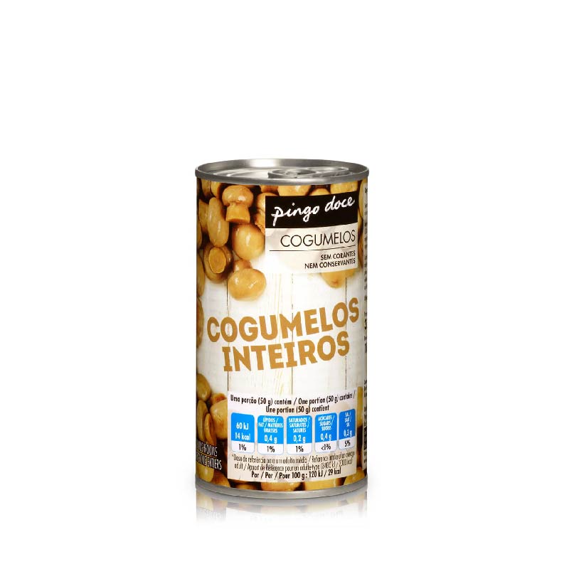 Cogumelos inteiros Pingo Doce 355g