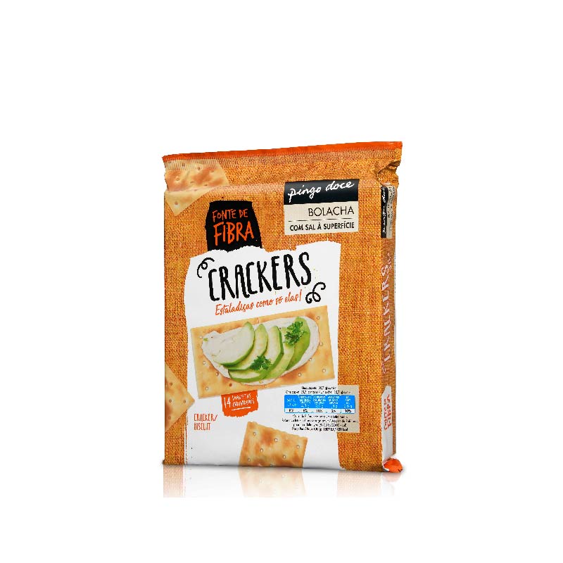 Bolacha cracker com sal Pingo Doce 500g