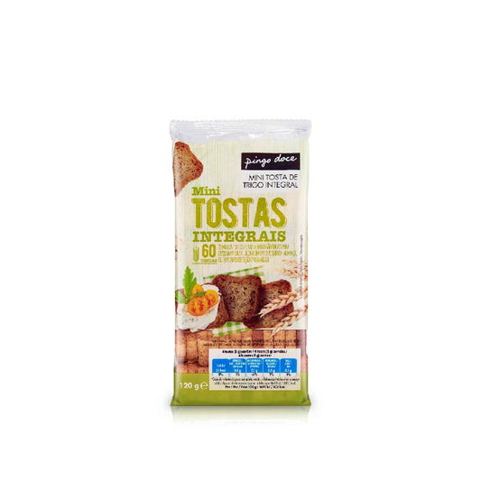 Mini tosta integral Pingo Doce 120g