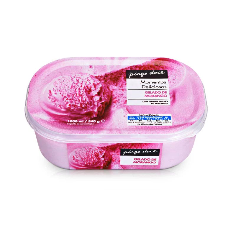 Gelado morango Pingo doce 1L