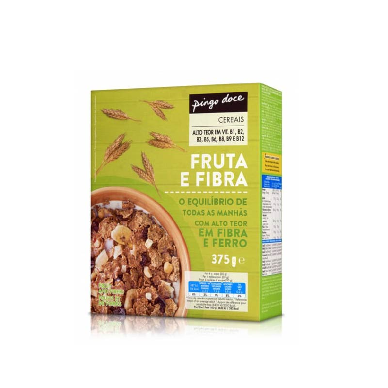 Cereais fruta&fibra Pingo Doce 375g