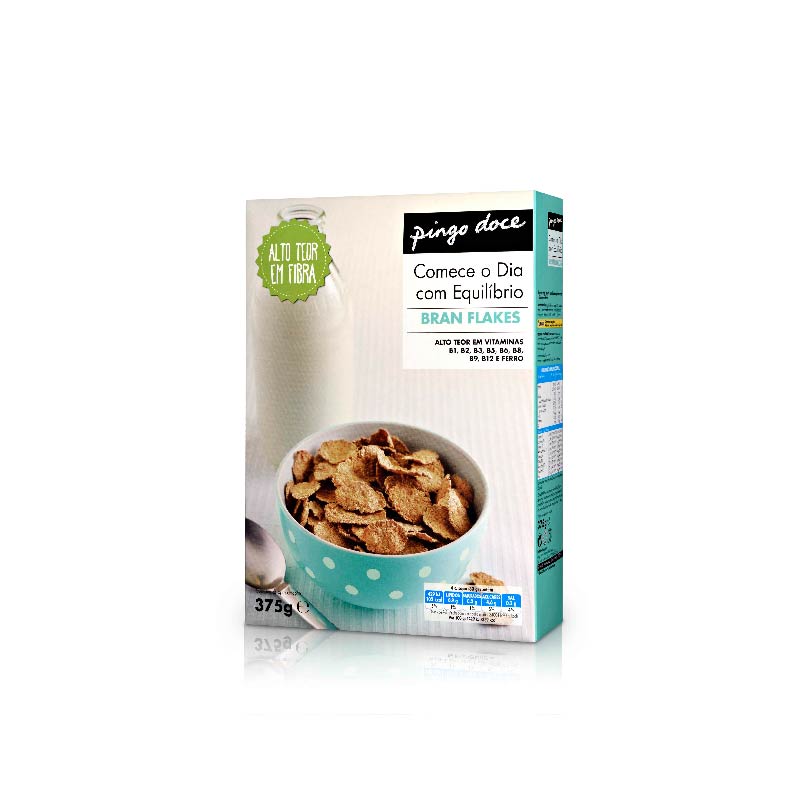 Cereais bran flakes Pingo Doce 375g