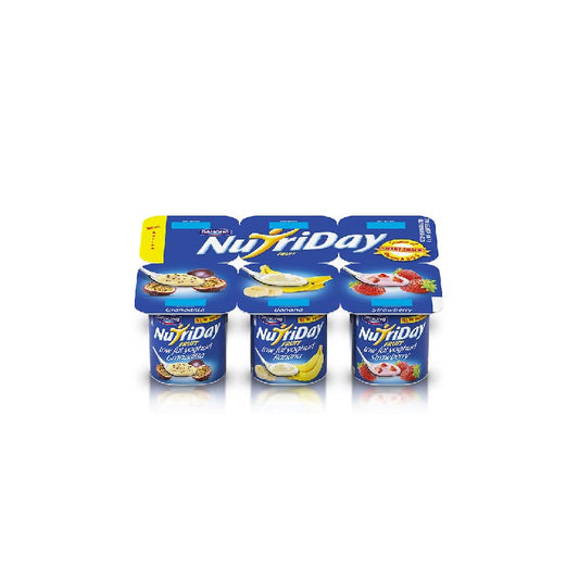 Iogurte de morango, maracujá e banana Nutriday 6x100g