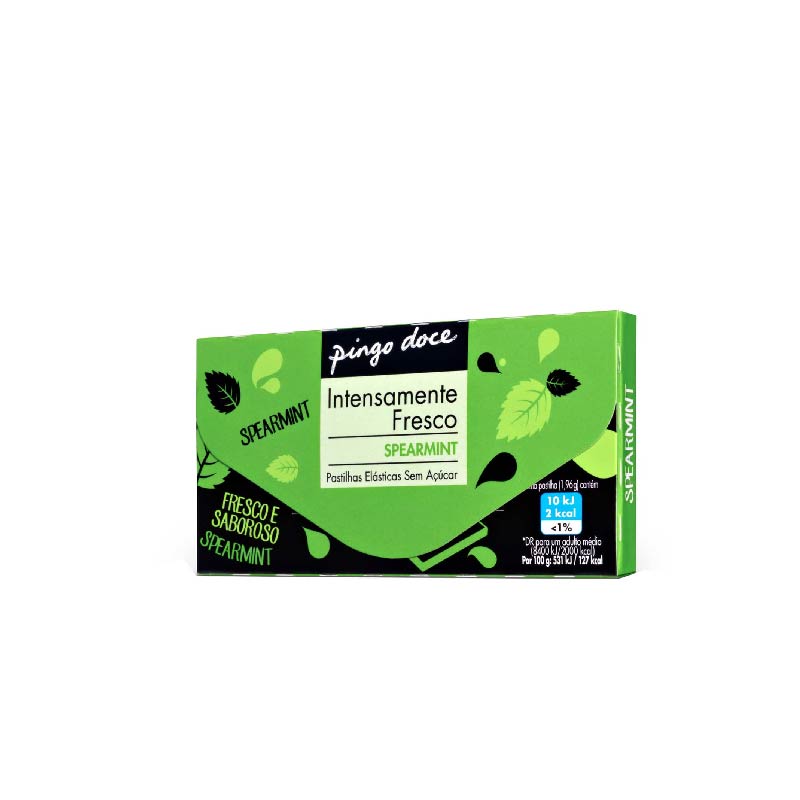 Pastilhas stick spearmint Pingo Doce 28g