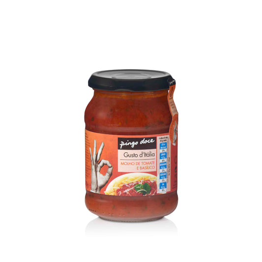 Molho tomate e manjericão Pingo Doce 340g