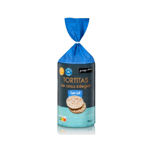 Tortita arroz s/glúten c/sal Pingo Doce 130g