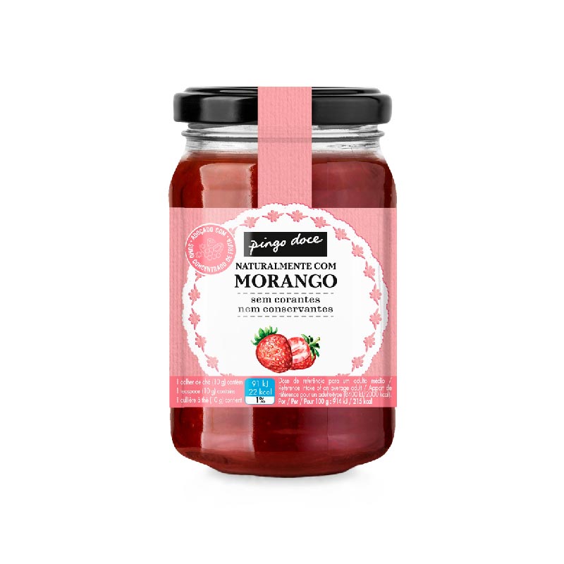 Doce morango s/açúcar Pingo Doce 230g