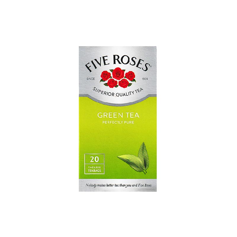 Chá verde pêra Five Roses 20 saquetas