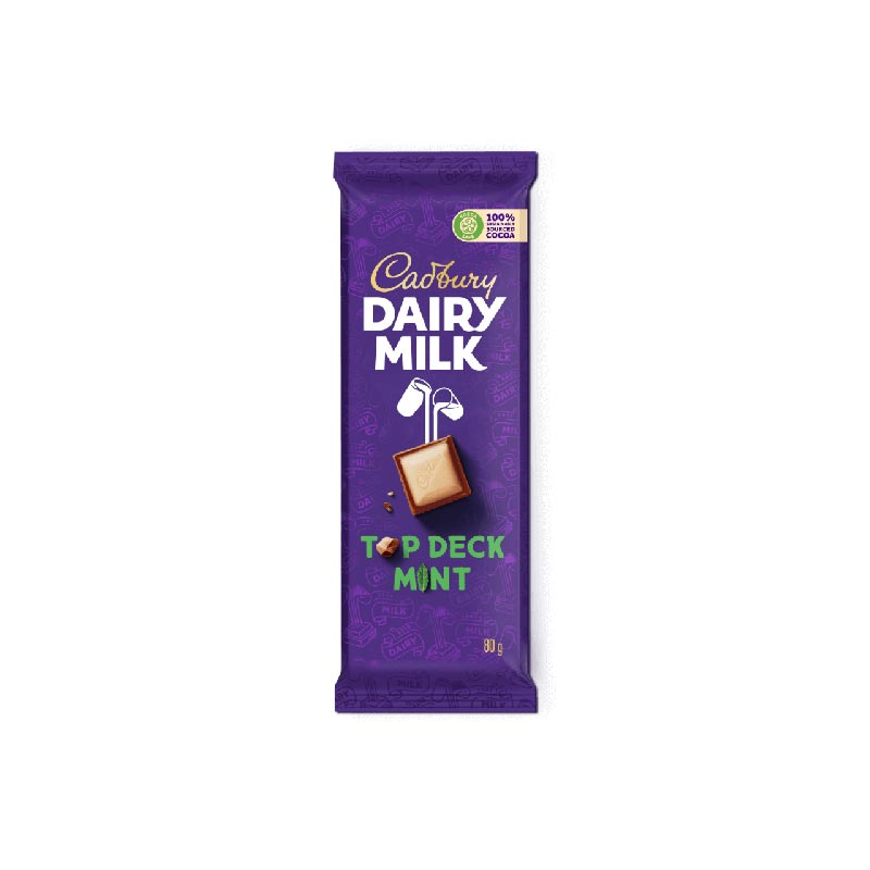 Chocolate top deck e mint Cadbury 80g