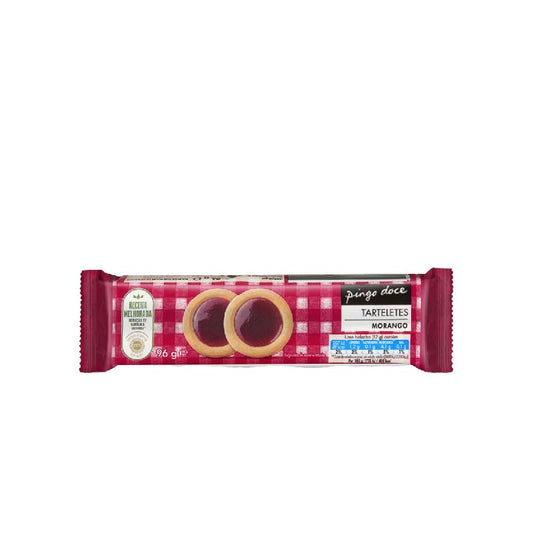 Bolacha tartelletes morango Pingo Doce 96g