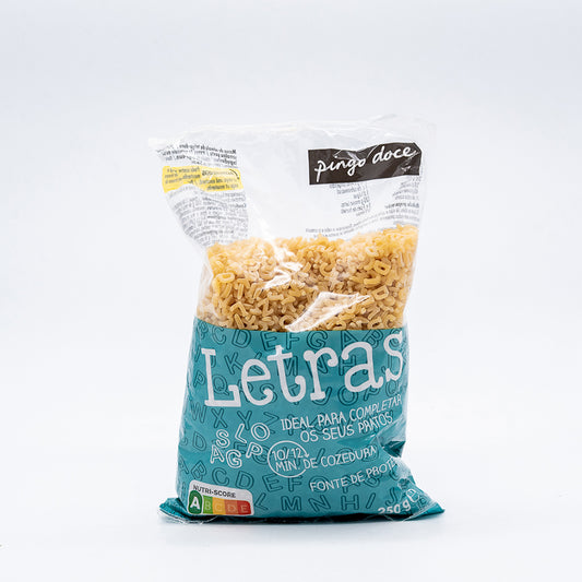 Massa Letras Pingo Doce 250g