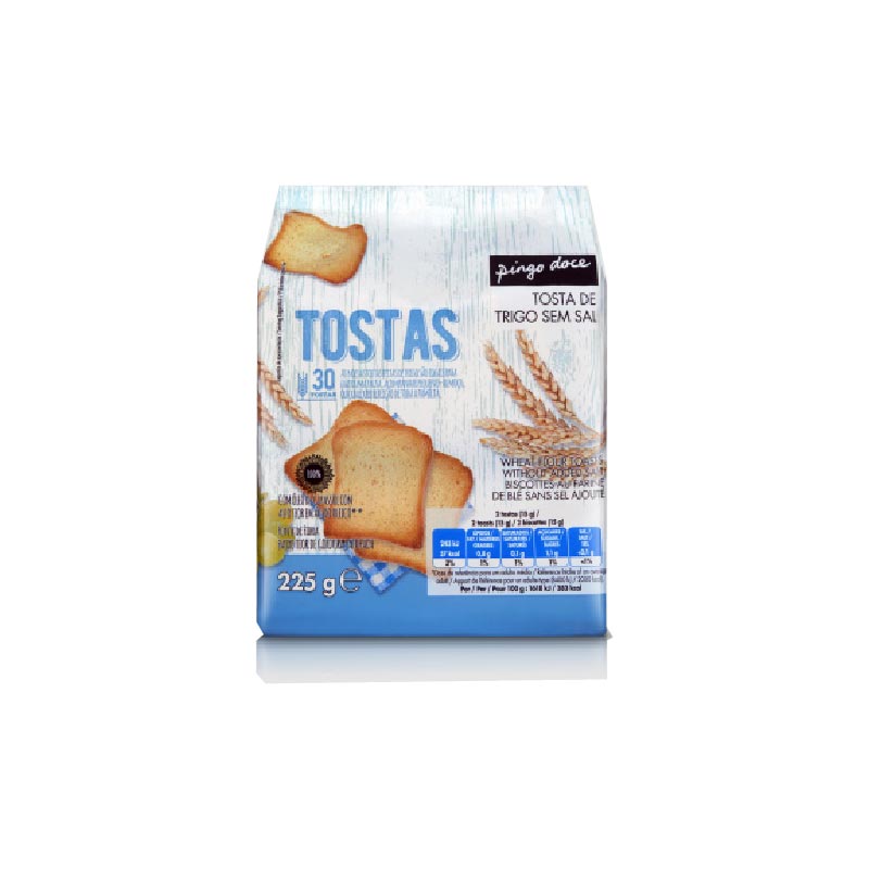 Tosta s/sal Pingo Doce 225 g