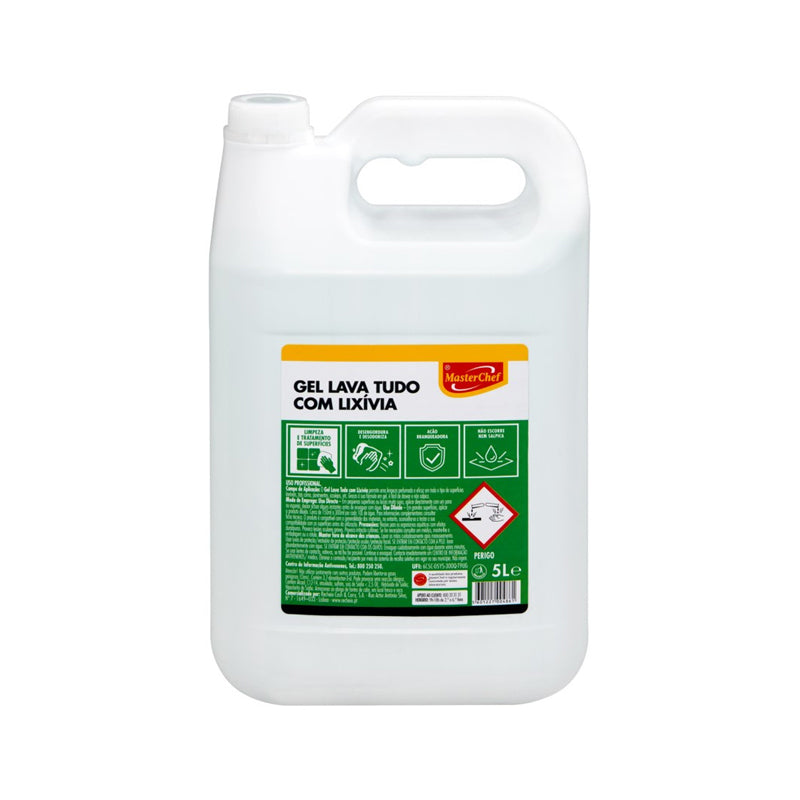 Gel lava com lixivia  Masterchef 5lt