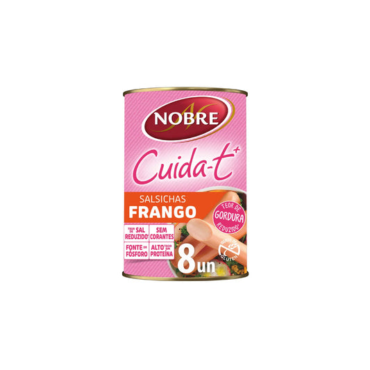 Salsicha frango Cuida-t Nobre lata 8uni