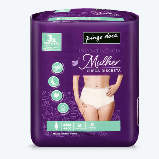 Cueca Incont Discr Medio PD 10u