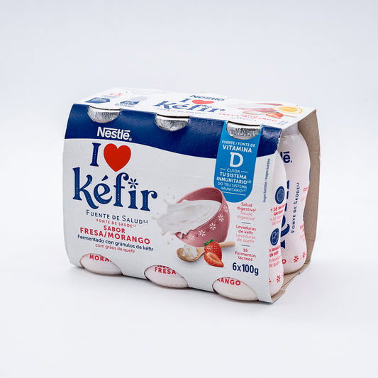 Kefir Morango Nestle 6x 100g