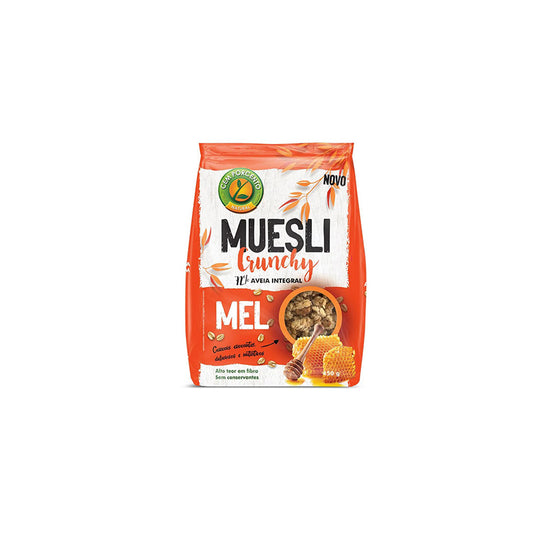 Muesli crun aveia&mel 100% 450g
