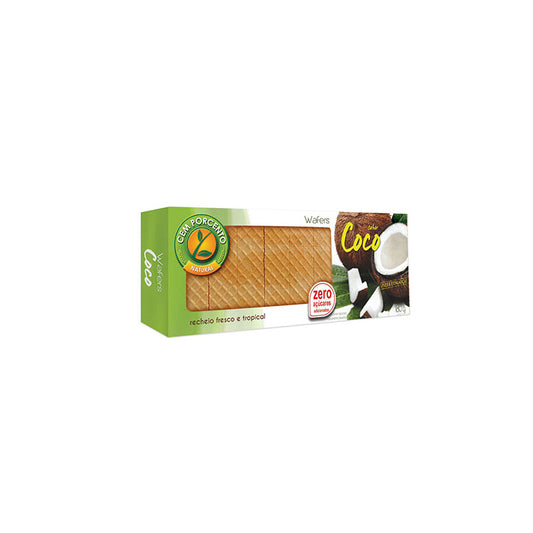 Wafers coco s/açu 100% 180g