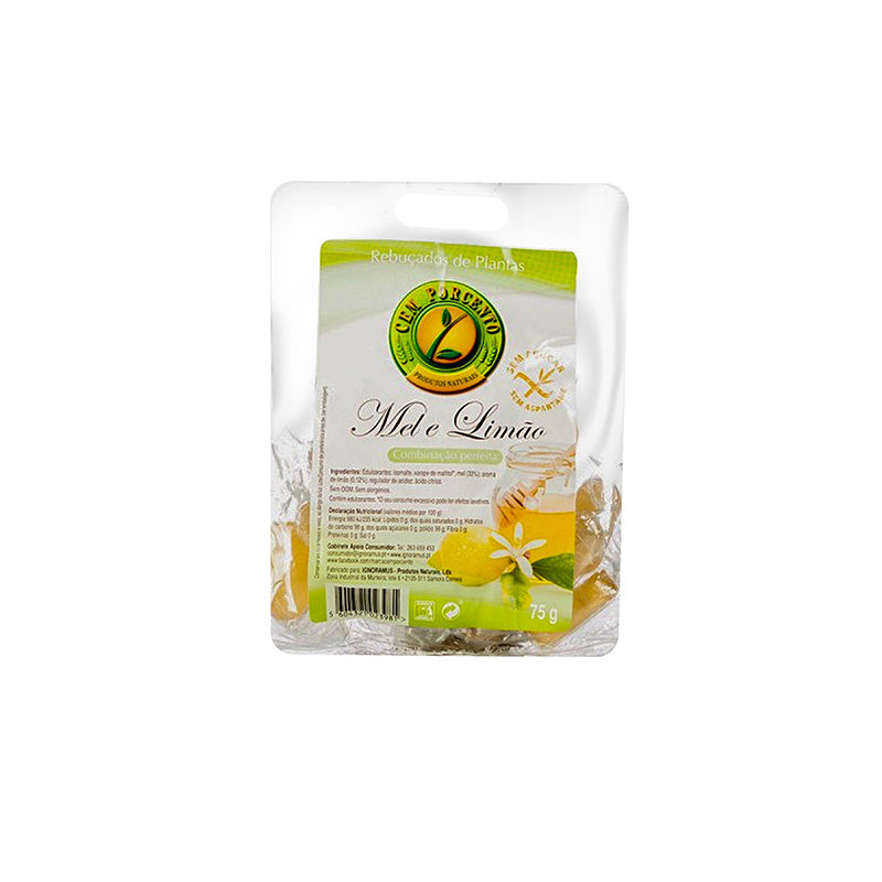 Rebuçados mel&limão 100% 75g