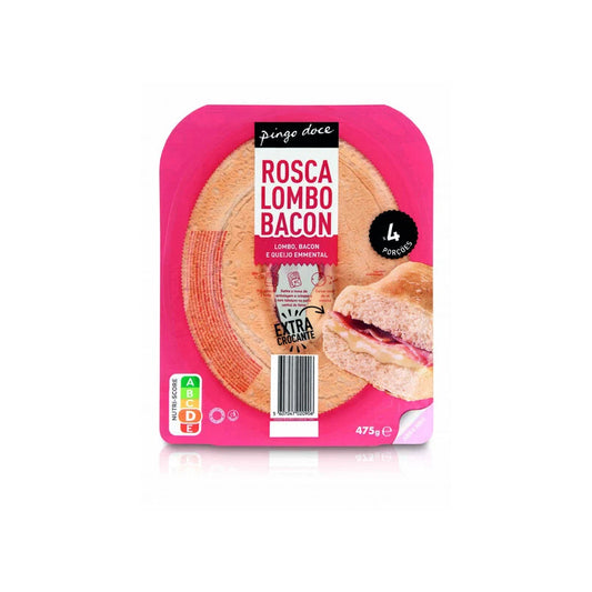Rosca de bacon e queijo Pingo doce 475gr