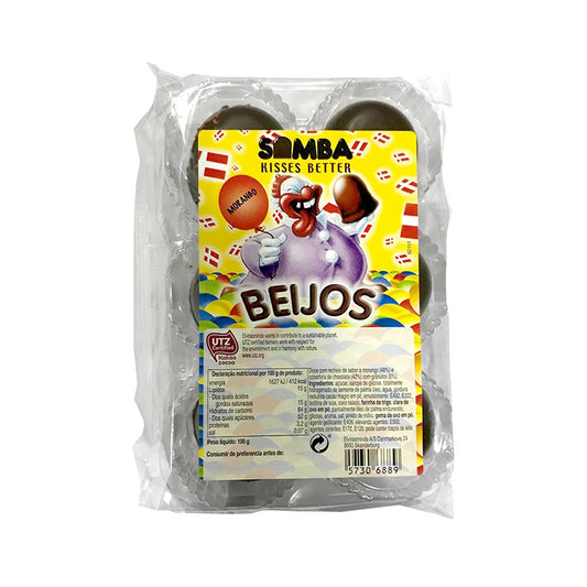 SNACK CHOCOLATE ESPELTA BEIJOS DE MORANGO 100GR