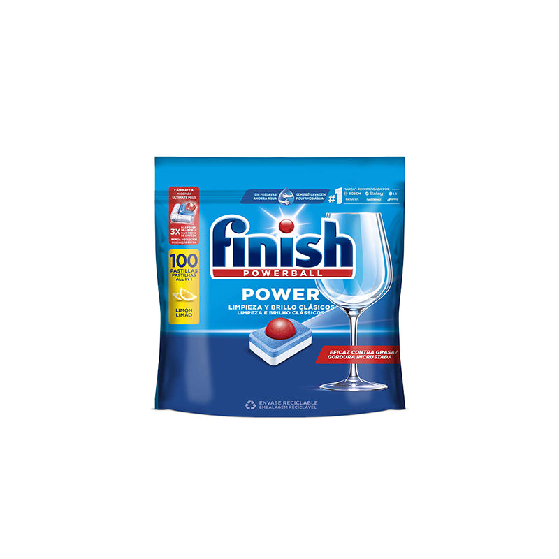 Pastilha maquina loica limao Finish 56 doses