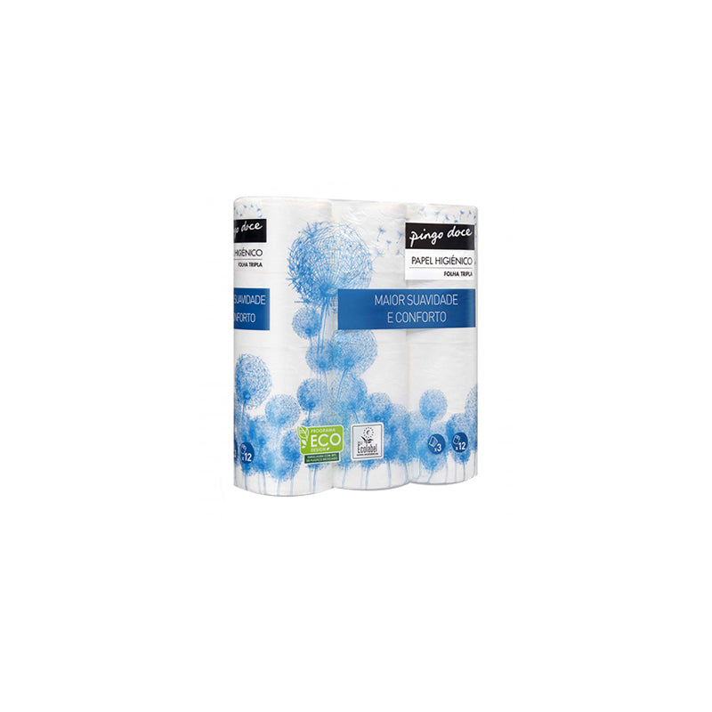 Papel higienico liso branco 3F PD 12R