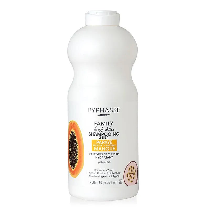 Shampoo cabelo papaia/maracuja/manga Byphasse 750ml