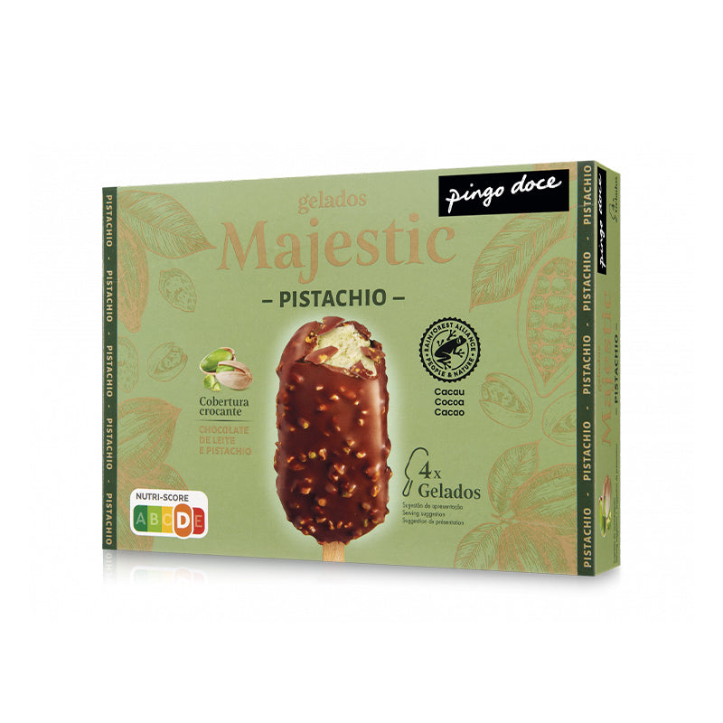 Gelado majestic pistachio pingo doce 4 un
