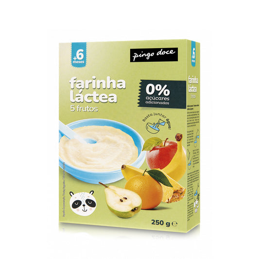 Farinha lactea 5 frutos s/acucar Pingo doce 250gr