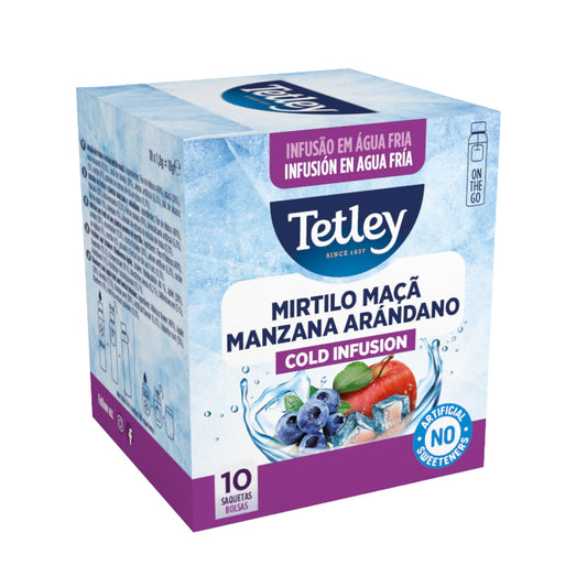 Cha mirtilo e maça cold Tetley 10 saquetas