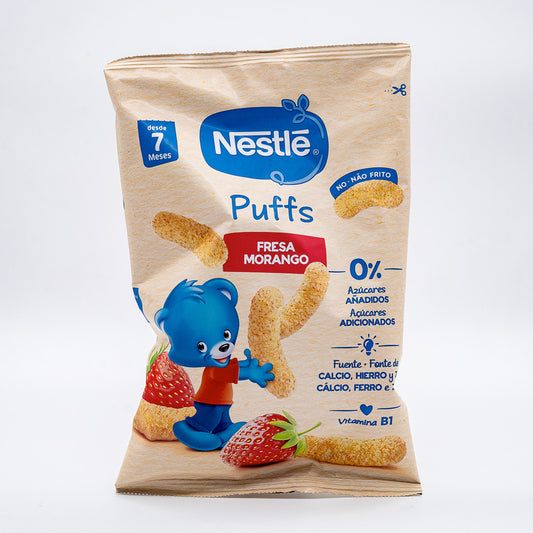 Snack happypuffs milho morango Nestle 28g