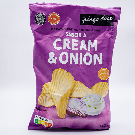 Batata frita cream & onion Pingo doce 150gr