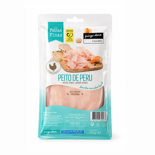 Fiambre peito peru fatias finas Pingo doce 150G