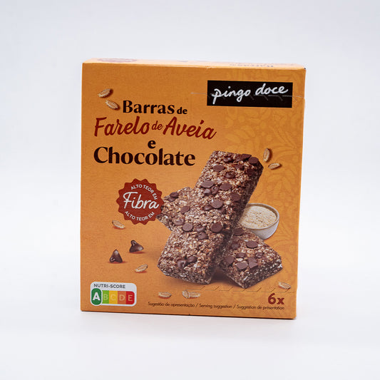 Barra farelo aveia chocolate Pingo Doce 6x30g