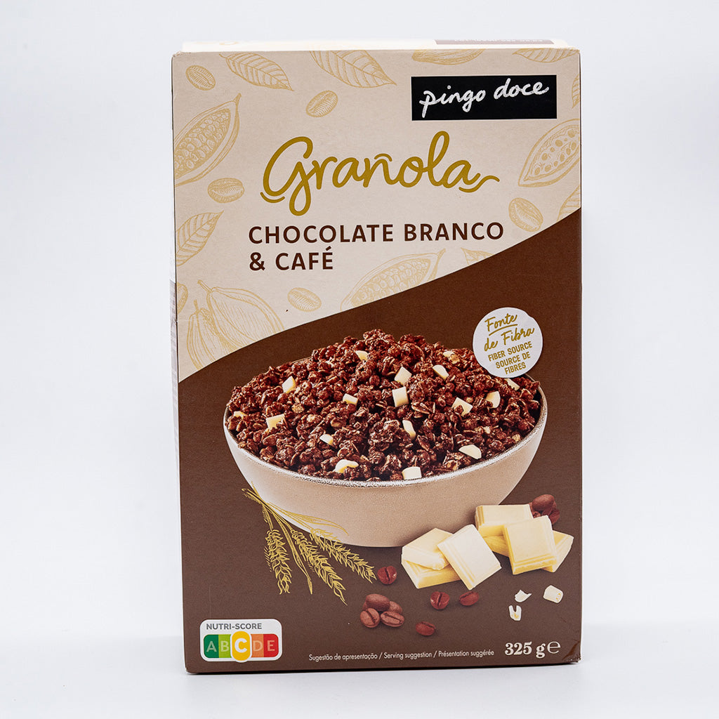 Granola cafe chocolate branco Pingo Doce 325g