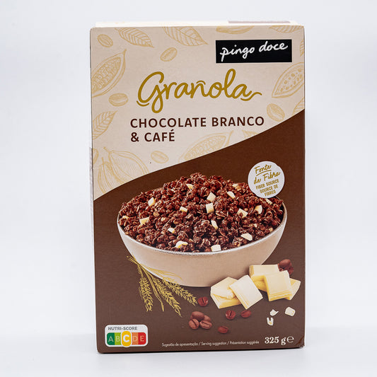 Granola cafe chocolate branco Pingo Doce 325g