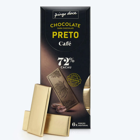 Chocolate preto 72% caramelo&sal Pingo doce 126g