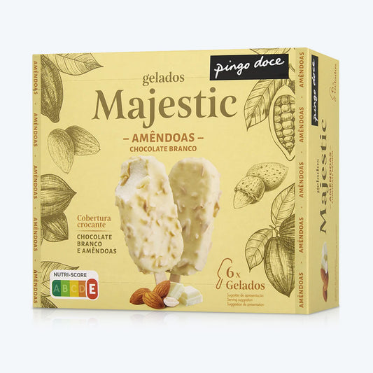 GGelado majestic chocolate branco amendoa Pingo doce 6UN